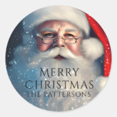 Vroegere kerstkerstkerstfeestelijke Feestdagen Ronde Sticker (Voorkant)