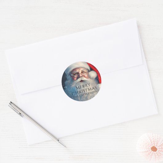 Vroegere kerstkerstkerstfeestelijke Feestdagen Ronde Sticker (Envelop)