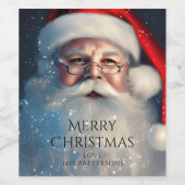 Vroegere kerstkerstkerstfeestelijke Feestdagen Wijn Etiket (Enkel label)