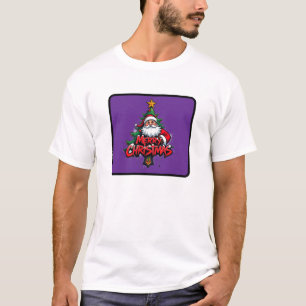 Vroegere kerstkerstkerstkerstboom t-shirt