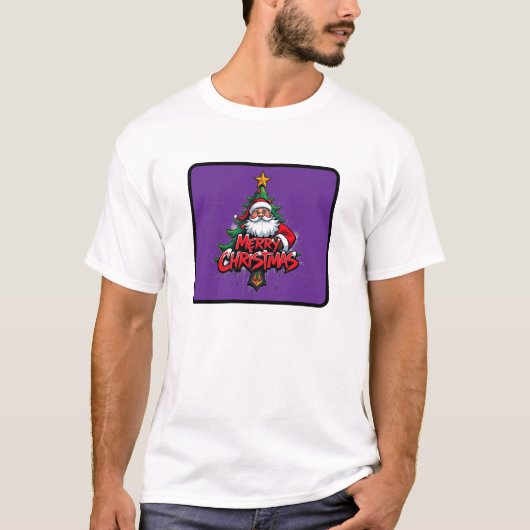 Vroegere kerstkerstkerstkerstboom t-shirt (Voorkant)