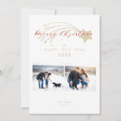 Vroegere kerstkerstkerstkerstfeestkleuren feestdagenkaart (Voorkant)