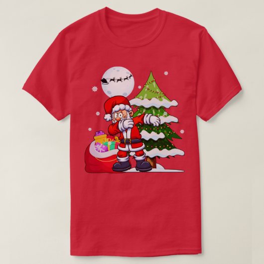 Vroegere kerstkerstkerstkerstmandanslabben t-shirt (Design voorkant)