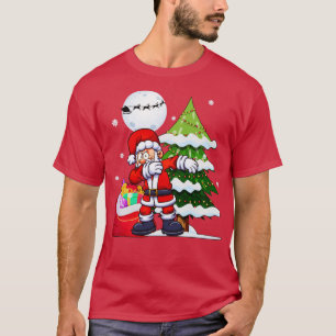Vroegere kerstkerstkerstkerstmandanslabben t-shirt