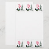 Vroegere kerstkip met kerstmis met kerstmis briefpapier (Voorkant / Achterkant)