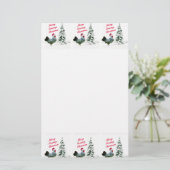 Vroegere kerstkip met kerstmis met kerstmis briefpapier (Staand voorkant)