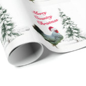 Vroegere kerstkip met kerstmis met kerstmis cadeaupapier (Rol Hoek)