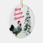 Vroegere kerstkip met kerstmis met kerstmis keramisch ornament (Rechts)