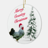 Vroegere kerstkip met kerstmis met kerstmis keramisch ornament (Links)