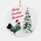 Vroegere kerstkip met kerstmis met kerstmis keramisch ornament (Achterkant)