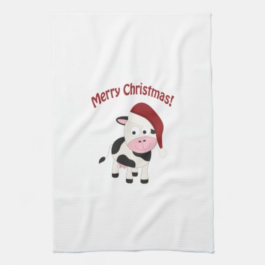 Vroegere kerstkoe theedoek (Verticaal)