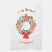 Vroegere kerstkoekjes Aangepaste naam Theedoek (Verticaal)