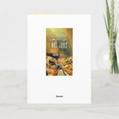 Vroegere kerstleraar Faux Gold Ribbon Feestdagen Kaart (Achterkant)