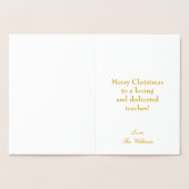 Vroegere kerstleraar folie kaarten (Binnen)