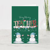 Vroegere kerstleraar kaart (Voorkant)