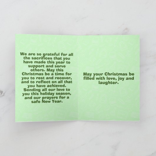 Vroegere kerstleraar/Librarian/School Kaart (Binnen)