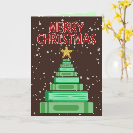 Vroegere kerstleraar/Librarian/School Kaart (Gele Bloem)