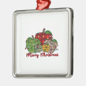 Vroegere kerstleraar metalen ornament (Links)