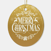 Vroegere kerstman Definitie Gold Snowflakes Keramisch Ornament (Links)