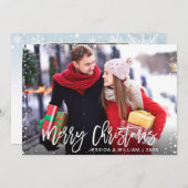 Vroegere kerstmis 2 PHOTO-feestdag - Kaart voor gr (Voorkant / Achterkant)