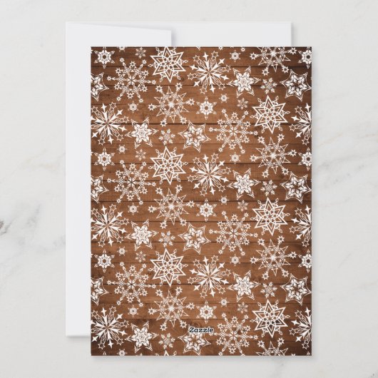 Vroegere kerstmis Moderne Rustic 3 PHOTO Greeting Feestdagenkaart (Achterkant)