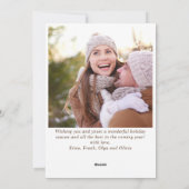 Vroegere kerstmis Moderne Rustic 4 PHOTO Greeting Feestdagenkaart (Achterkant)