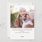 Vroegere kerstmis Moderne Rustic 4 PHOTO Greeting Feestdagenkaart (Achterkant)