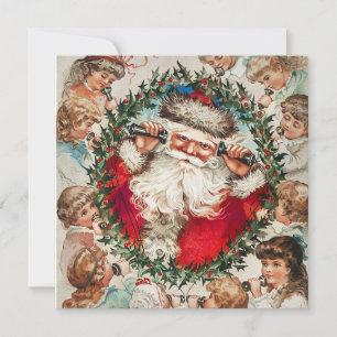 Vroegere kerstmis/Prettige feestdagen Kat-briefkaa