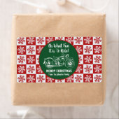 Vroegere kerstmotor Cadeaubont Label Snowflake (Insitu)