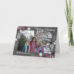 Vroegere kerstnaam en foto feestdagen kaart