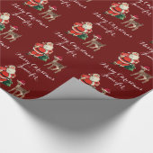 Vroegere kerstnaam Kerstman en rendiernaam Cadeaupapier (Hoek)