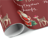 Vroegere kerstnaam Kerstman en rendiernaam Cadeaupapier (Rol Hoek)