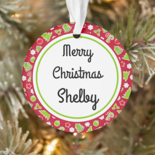 Vroegere kerstnaam Omkeerbare Retro Ornament