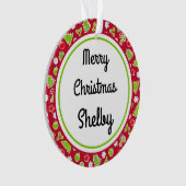 Vroegere kerstnaam Omkeerbare Retro Ornament (voorkant)