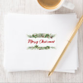 Vroegere kerstomlijsting Winter Wheath Greeting Etiket (Insitu)