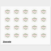Vroegere kerstomlijsting Winter Wheath Greeting Ronde Sticker (Vel)