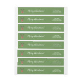 Vroegere kerstomloop rond terugzendadreslabels (Vel)