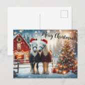 Vroegere kerstpaarden briefkaart (Voorkant / Achterkant)