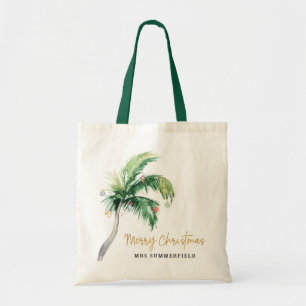 Vroegere kerstpalmboomschool Aangepast leraar Tote Bag