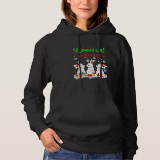 Vroegere kerstpas Bunny ASL Sign Language Hoodie