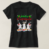 Vroegere kerstpas Bunny ASL Sign Language T-shirt (Design voorkant)