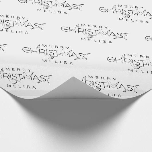 Vroegere kerstpiloot-instructeur cadeaupapier (Hoek)