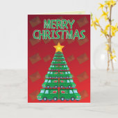 Vroegere kerstpost/postdrager kaart (Gele Bloem)