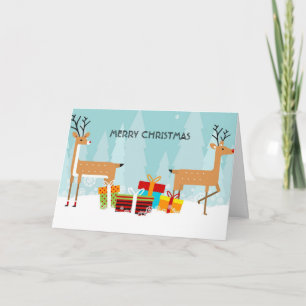 Vroegere kerstrendierkaart kaart