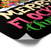 Vroegere kerstrendierSanta Flamingo Poster (Hoek)