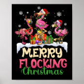 Vroegere kerstrendierSanta Flamingo Poster (Voorkant)
