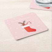 Vroegere kerstrendierstaart kartonnen onderzetters (Schuin)