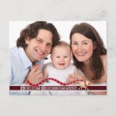 Vroegere kerstrendiertekst en bloktekst met foto feestdagenkaart (Voorkant)