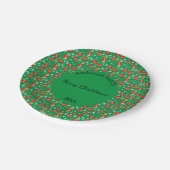 Vroegere kerstretro naam en plaats van datum papieren bordje (Gekanteld)