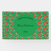 Vroegere kerstretro naam en plaats van datum spandoek (Horizontaal)